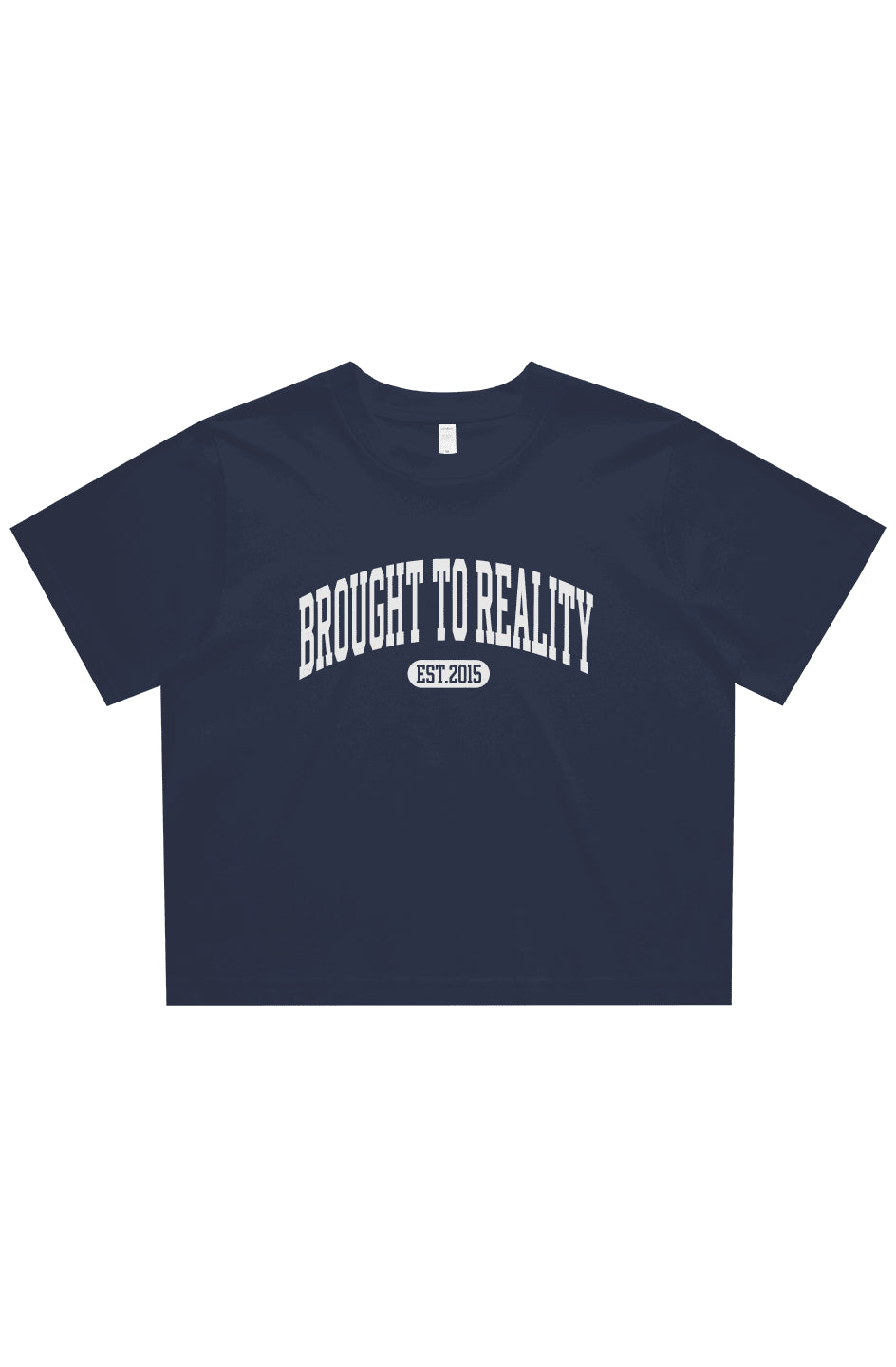 BTR Varsity Cropped T Shirt - Brought To Reality