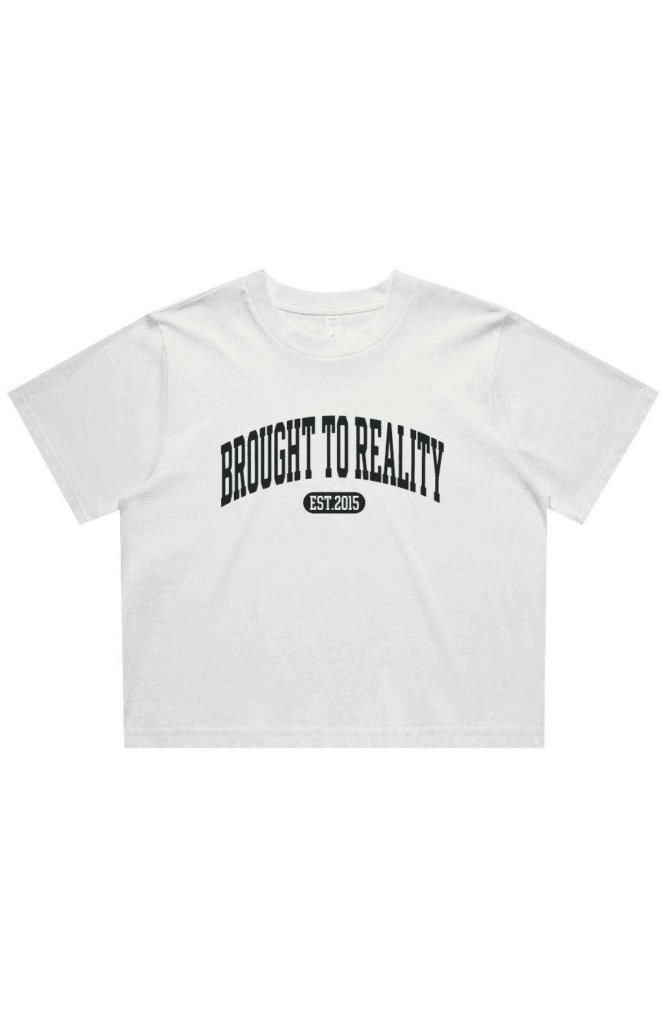 BTR Varsity Cropped T Shirt - Brought To Reality