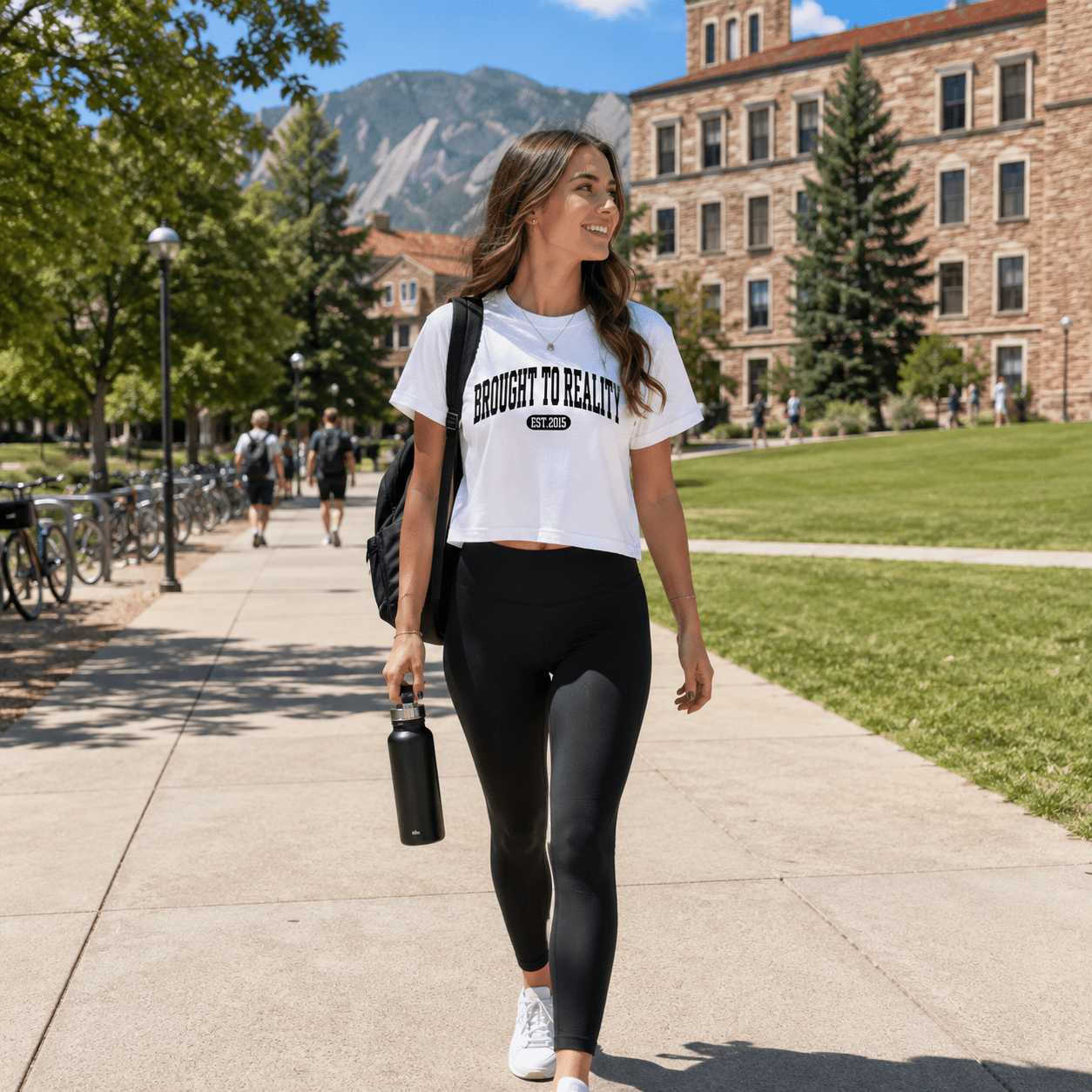 BTR Varsity Cropped T Shirt - Brought To Reality