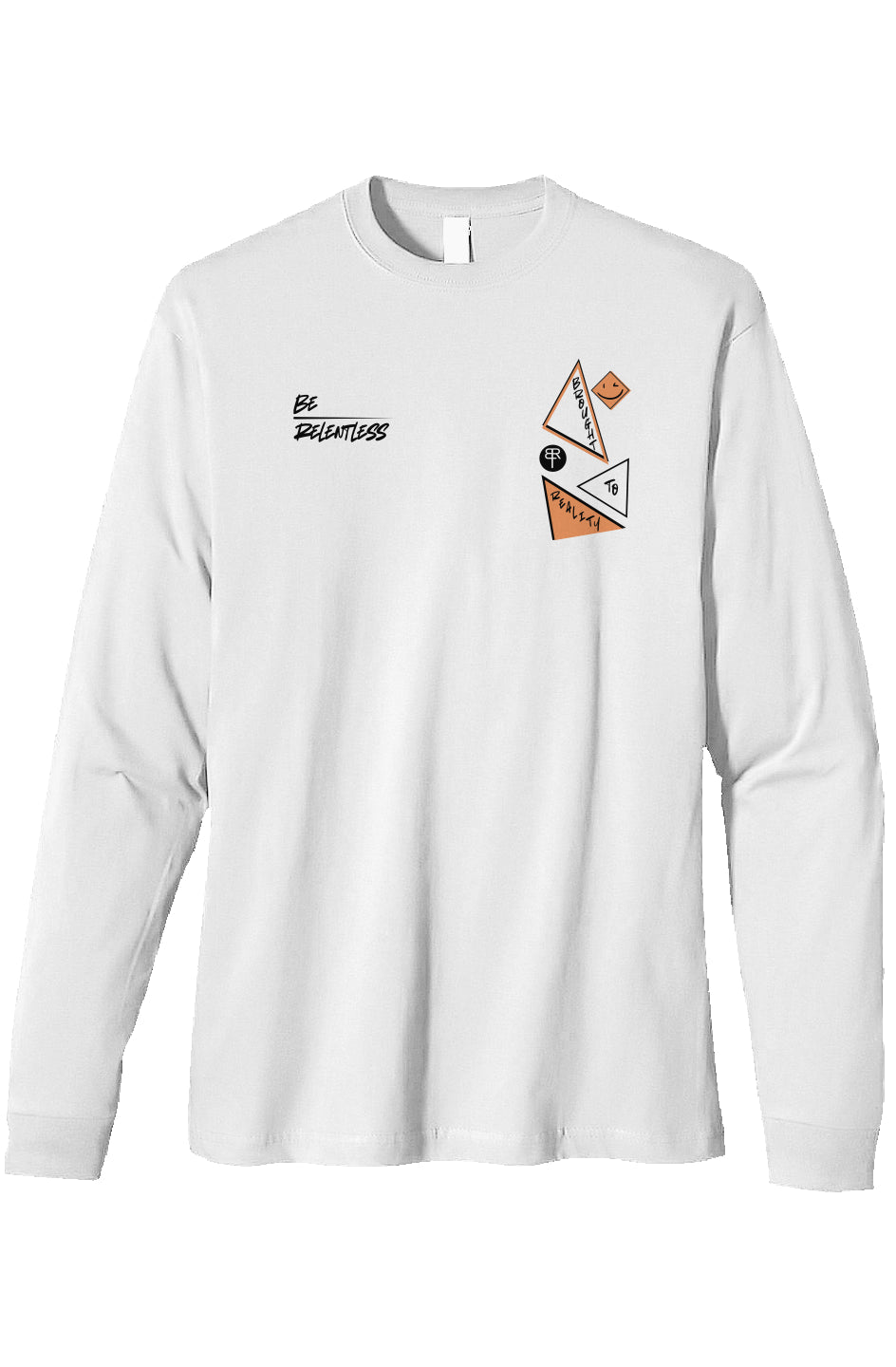 Relentless Patch Heavyweight Long Sleeve T Shirt - Brought To Reality