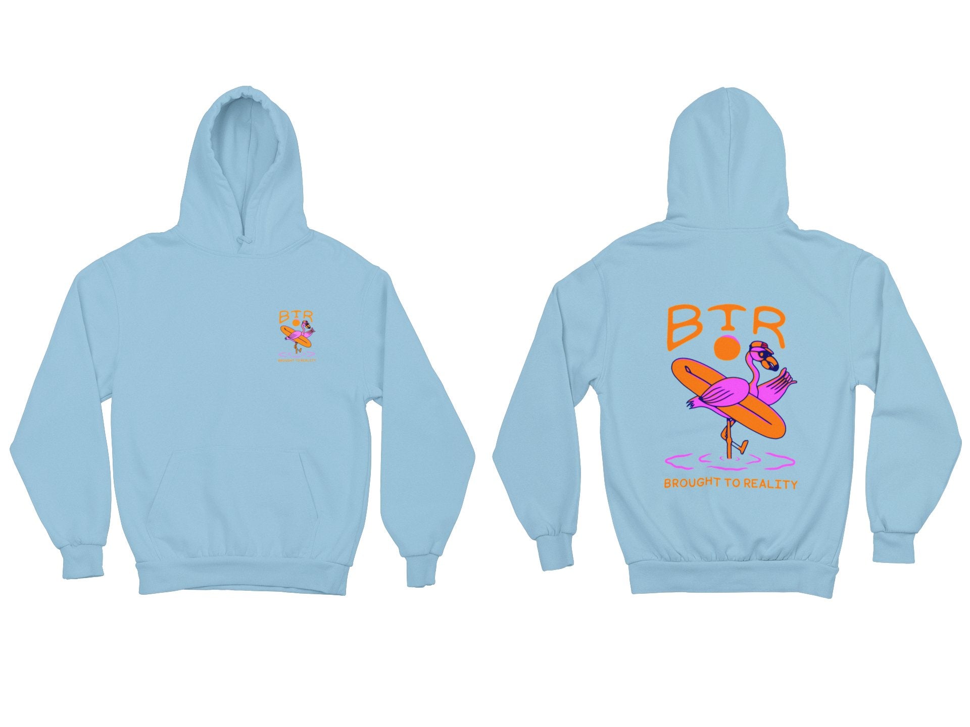 Shaka Flamingo heavyweight pullover hoodie - Brought To Reality