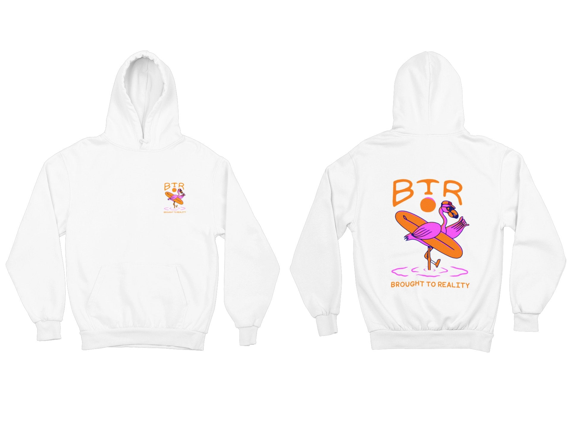 Shaka Flamingo heavyweight pullover hoodie - Brought To Reality