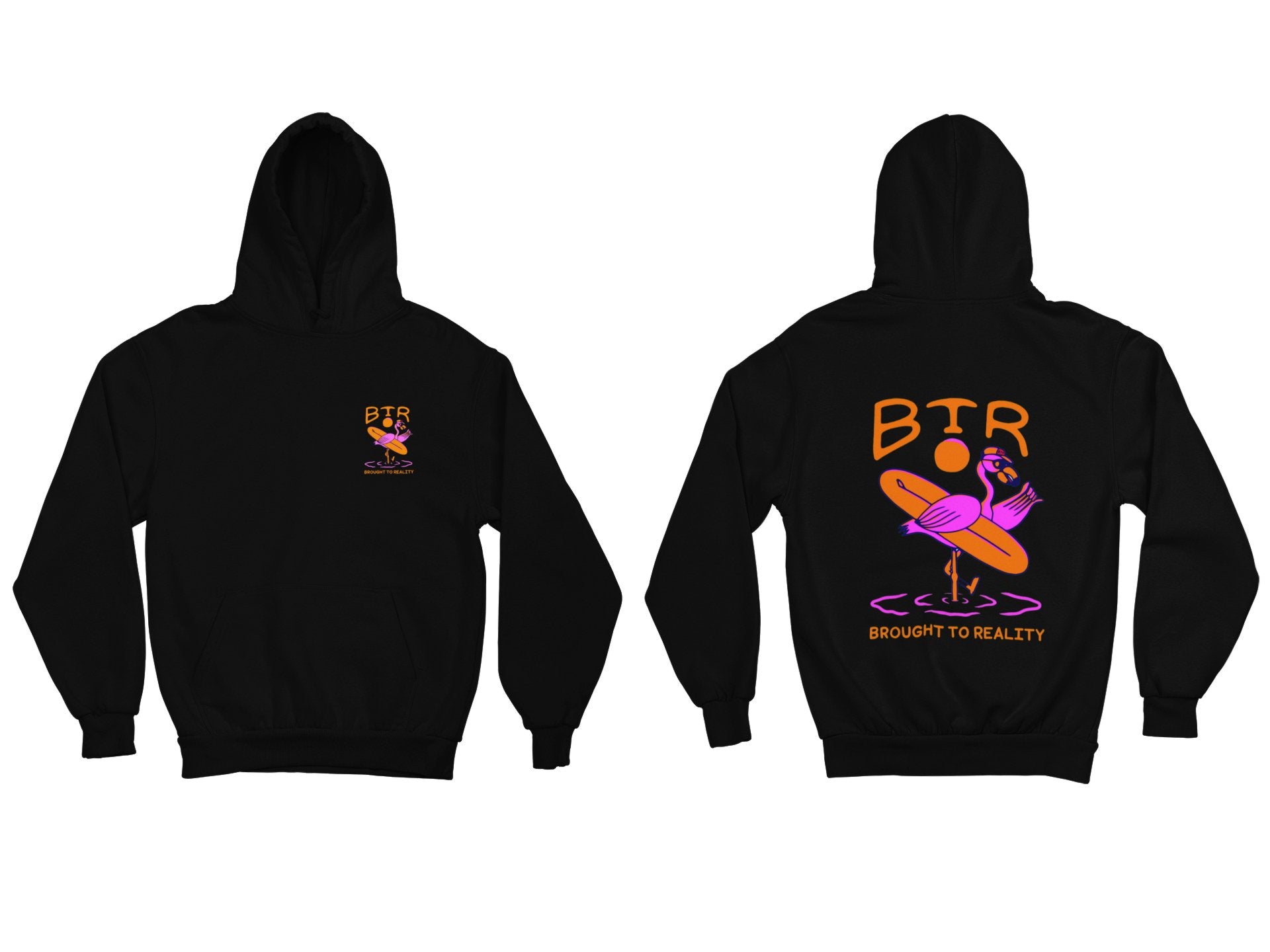 Shaka Flamingo heavyweight pullover hoodie - Brought To Reality