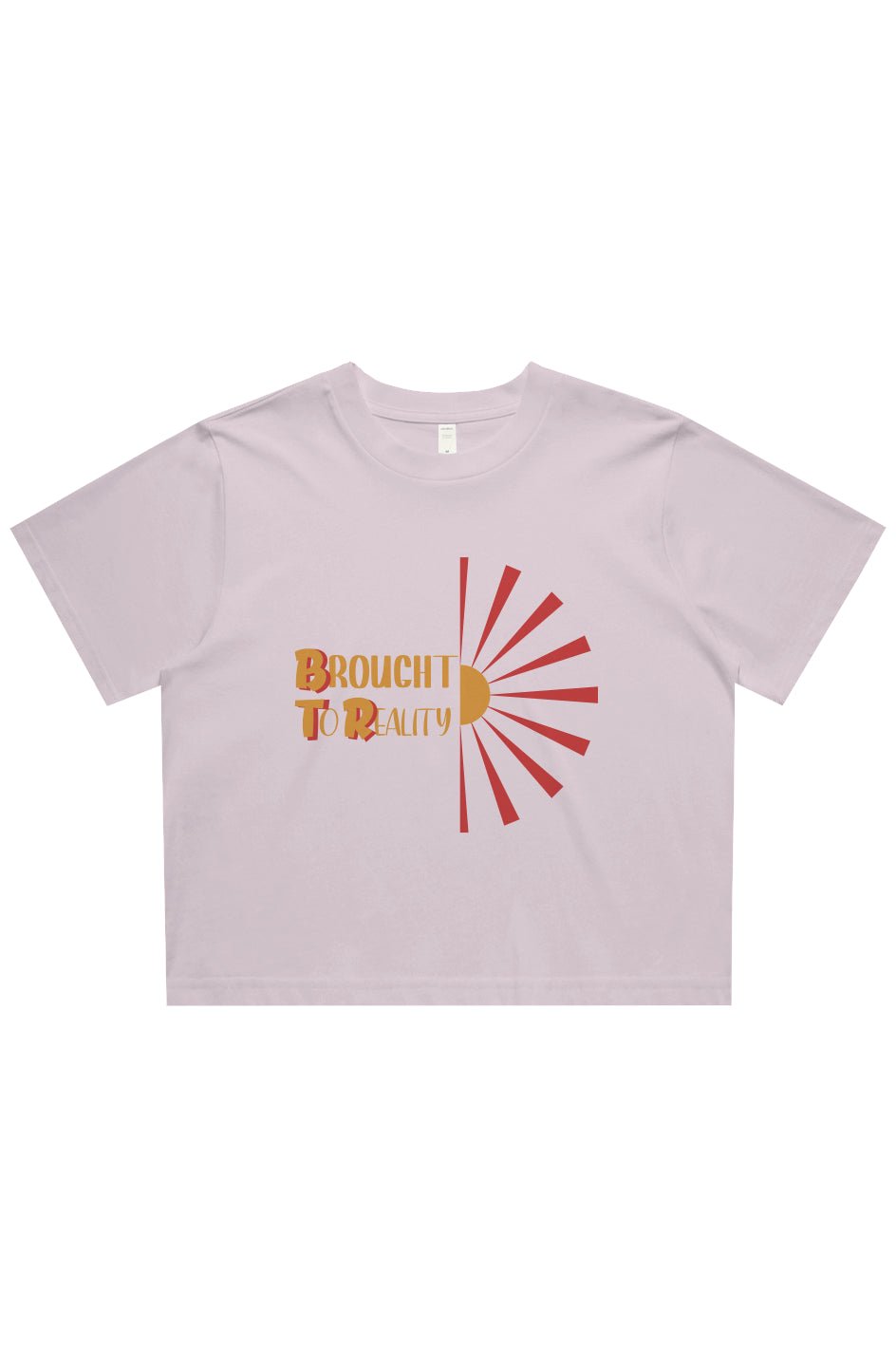 Sunburst Womens Classic Crop Tee - Brought To Reality