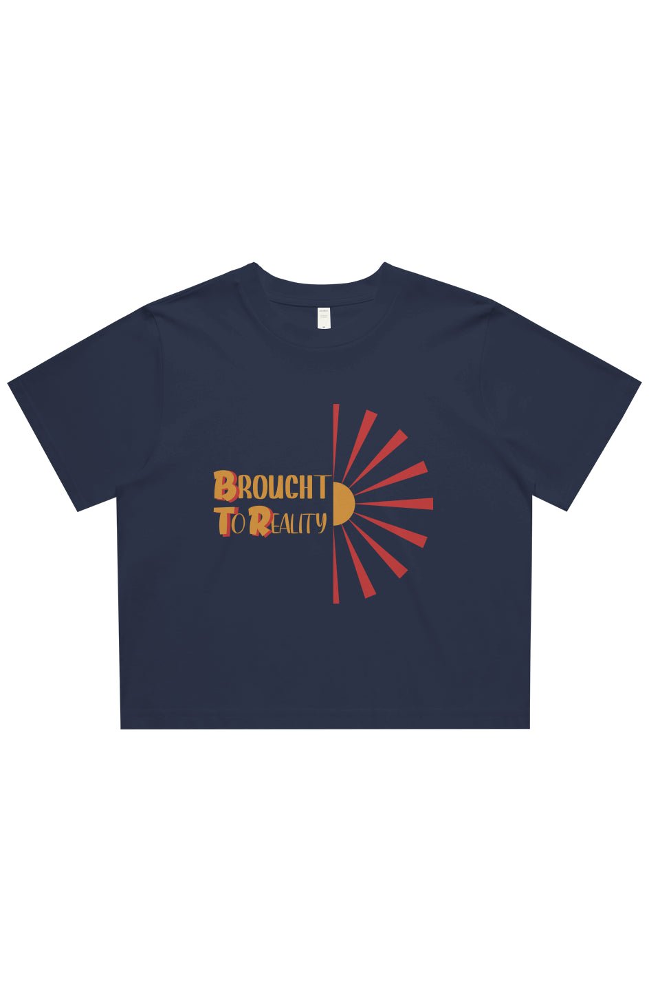 Sunburst Womens Classic Crop Tee - Brought To Reality