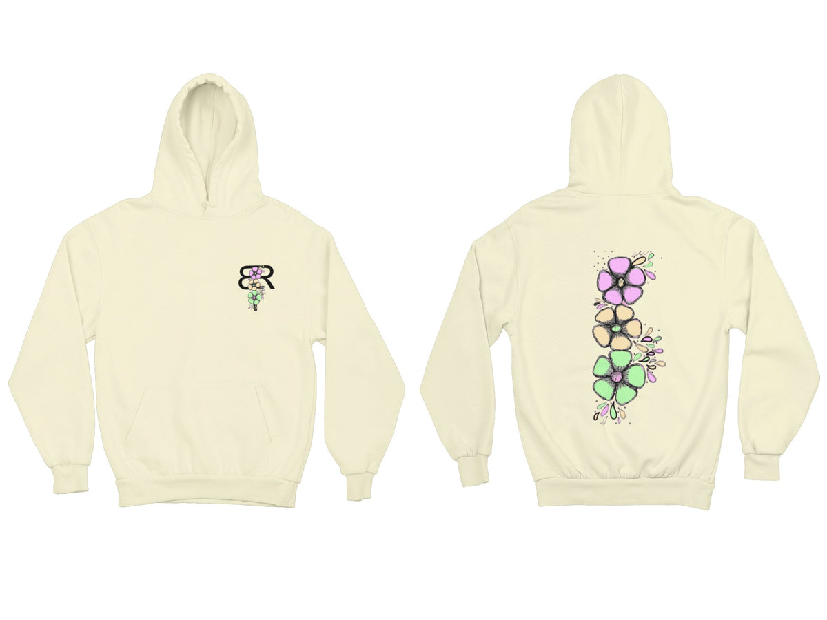 Tropical Flower heavyweight pullover hoodie - Brought To Reality